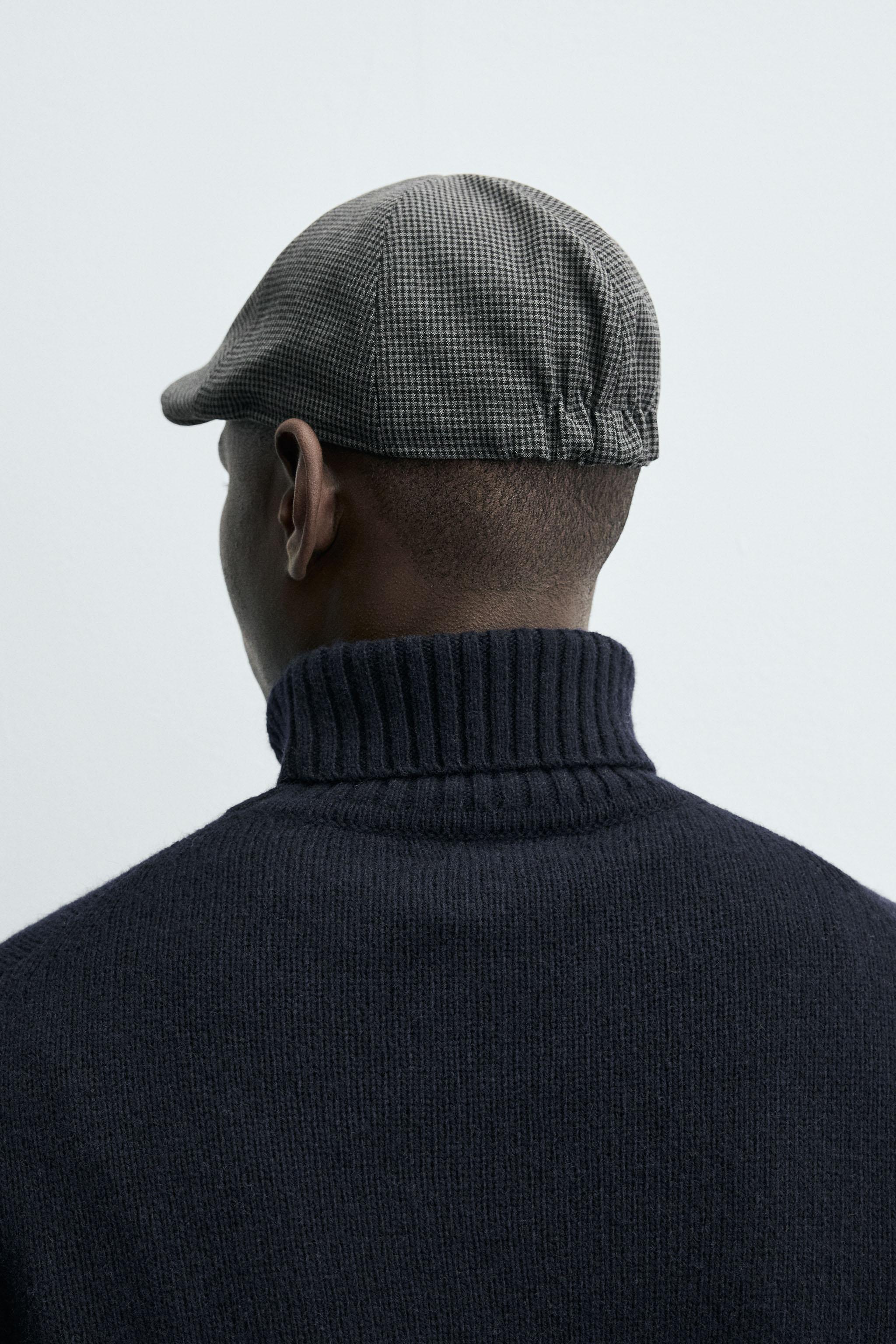 BÉRET EN FLANELLE PIED-DE-POULE